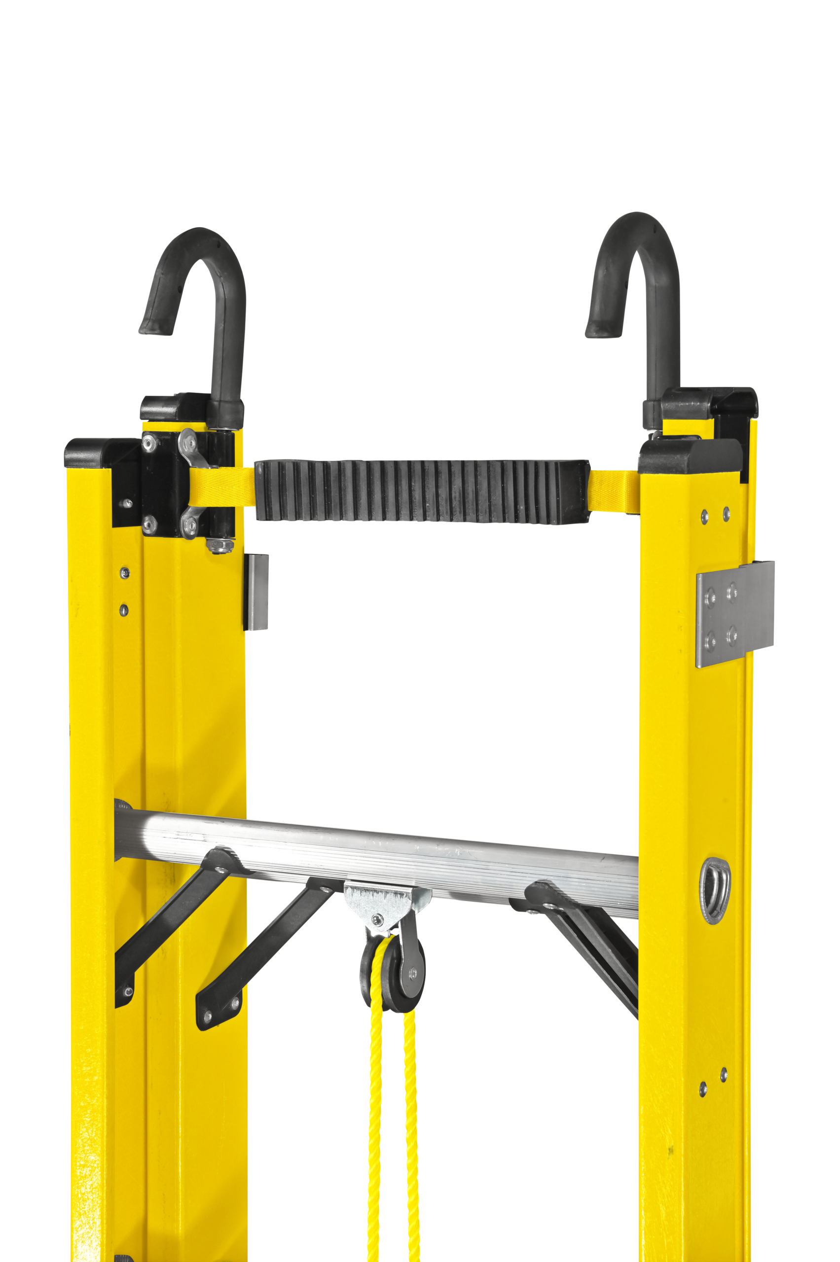 9931197_GANCHOS Escalera Extensible Fibra De Vidrio 2x14 Peldaños 436/772 Cm - Imagen 1